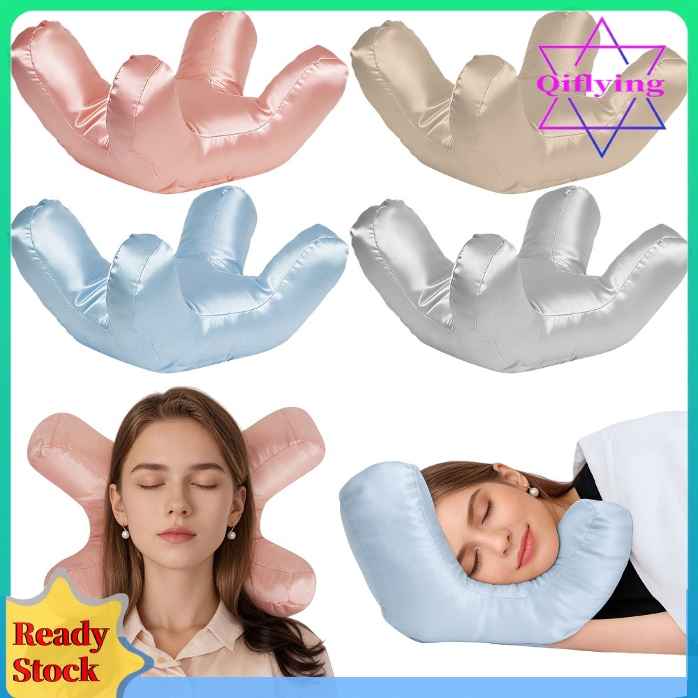 Side Sleeper Beauty Pillow Anti Wrinkle Face Neck Crease Prevention Women Travel