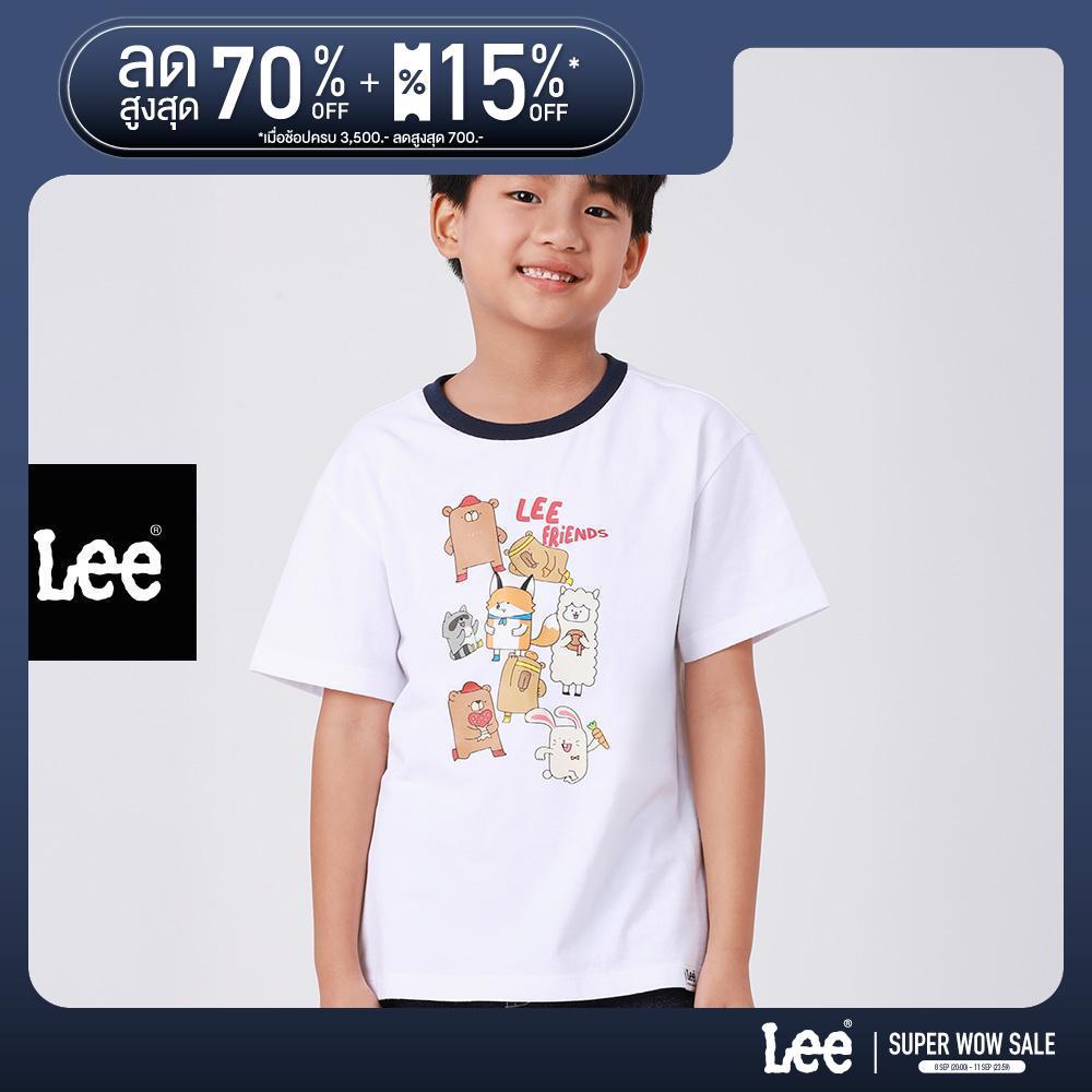 LEE KIDS เสื้อยืดแขนสั้นเด็กผู้ชาย คอลเลคชั่น Mini Zoo Regular รุ่น LK S426BTSSN16 ขาว