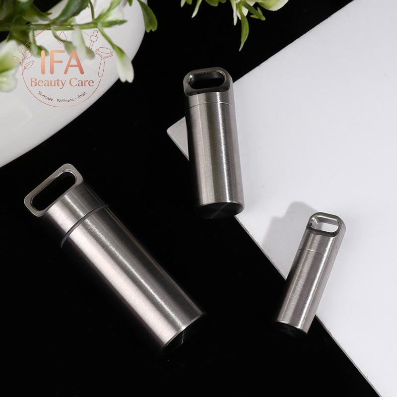 IFA Titanium Mini Waterproof Pill Box Portable Pill Container Pill Storage Case ดี
