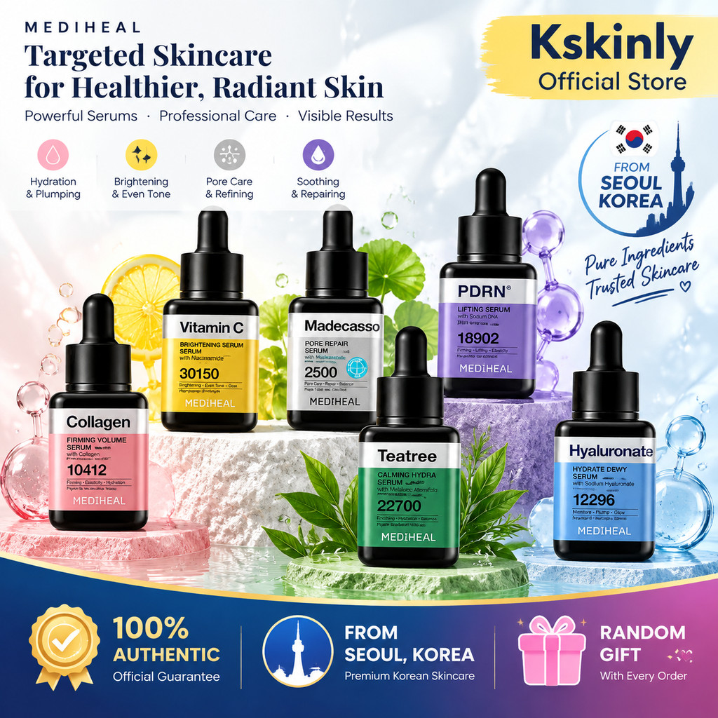 Mediheal Ampoule Serum 6 Variants: คอลลาเจน, VC, Centella, PDRN, Tea Tree, HA Hyaluronic Olive Young