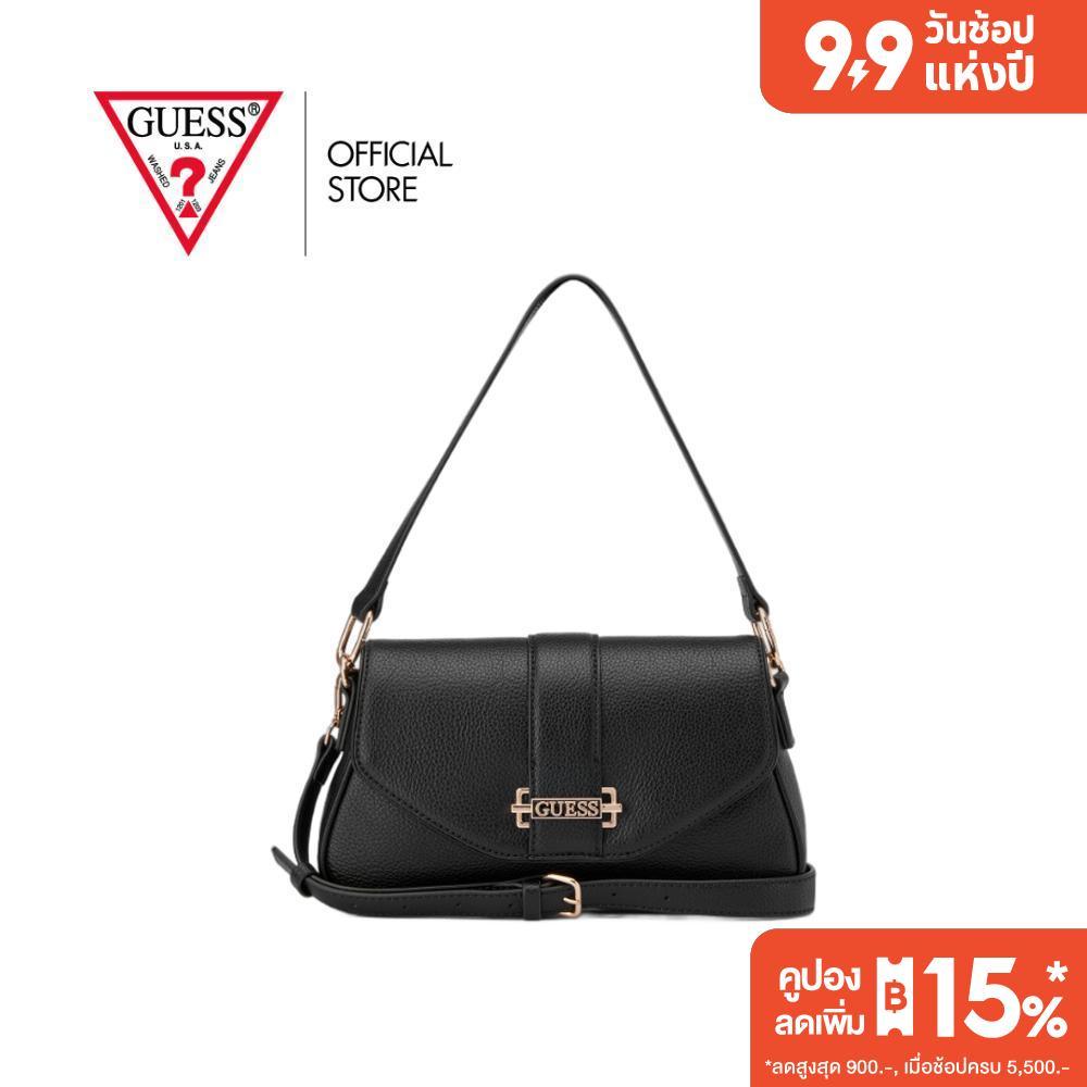 GUESS กระเป๋า รุ่น PA213220 ERIKA FLAP CROSSBODY สีดำ