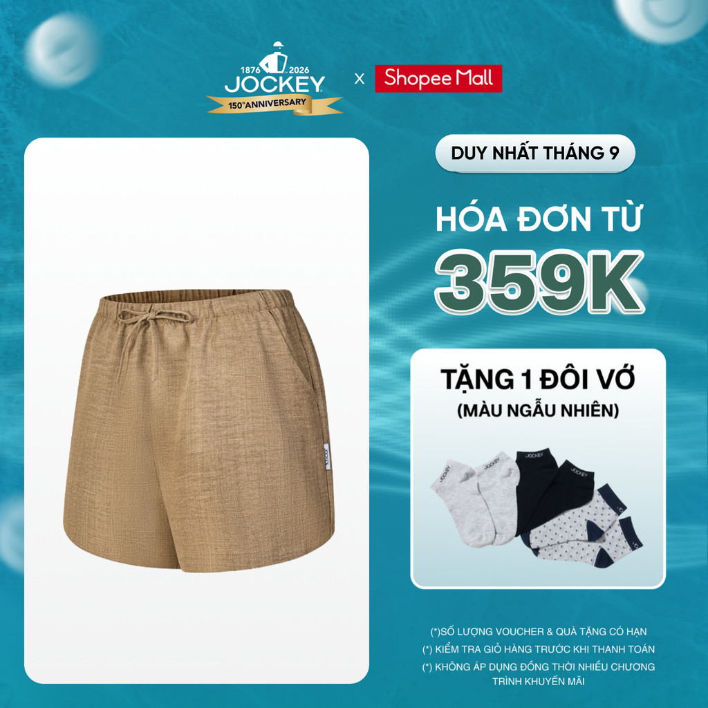 กางเกงขาสั้น Jockey ผู้หญิงทําจากผ้าฝ้ายริ้วรอยเรียบเนียนเย็น - J4155