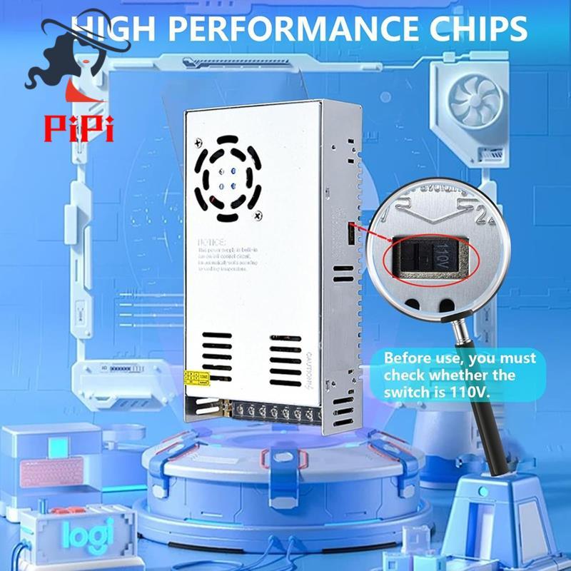 READY STOCK12V 50A 600W 110V AC to DC Switching Power Supply Regulated Universal Transformer Adapter