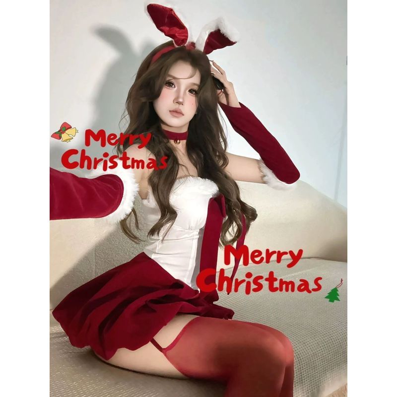 Bunny Sweetheart~Christmas cos Wear Trobe Atmos Dress Bunny Girl Christmas Costume Skirt