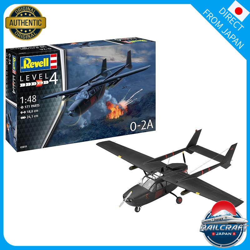 Revell 1/48 U.S. Air Force O-2A Skymaster Plastic Model Kit 03819, molded color