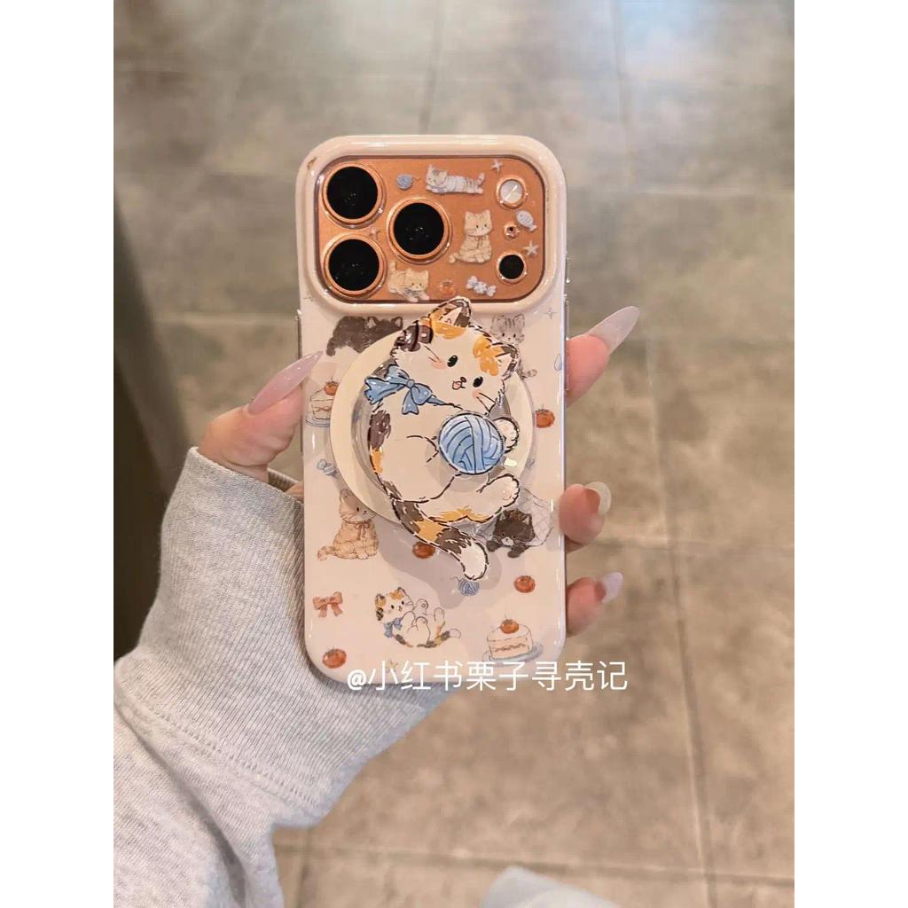 แมวขนมหวานเหมาะสําหรับเคสโทรศัพท์มือถือ iPhone17, Apple 16promax ใหม่ 15pro ผู้หญิง 13 เคสป้องกัน 14