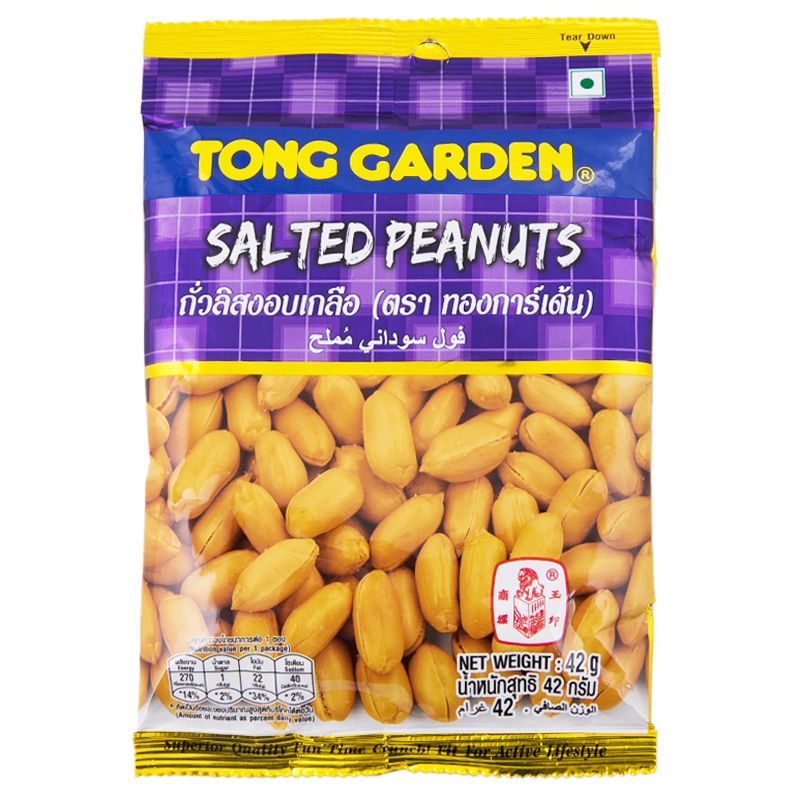 ทองการ์เด้นถั่วอบเกลือ 38กรัม Tonggarden Salted Peanuts 38G.
