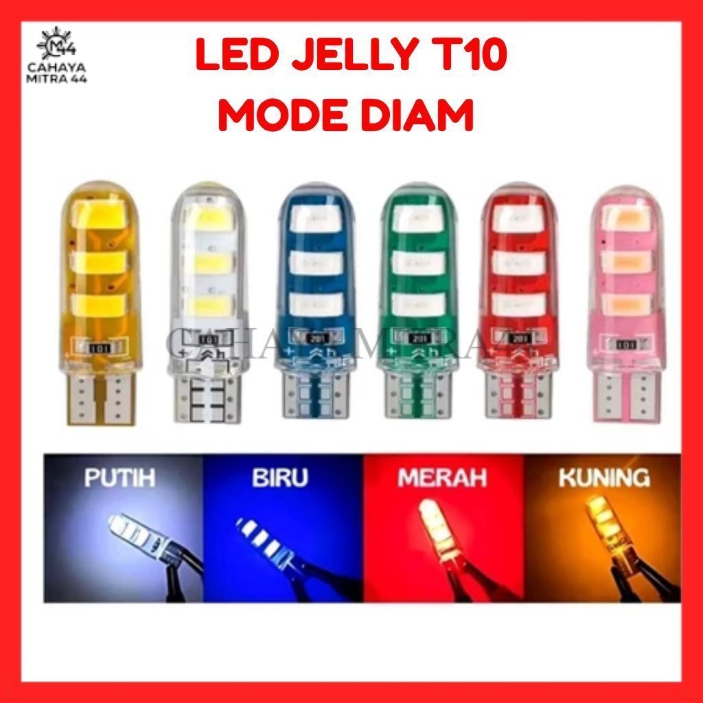 LED JELLY T10 SILENT MODE T10 ไฟ LED Dusk สําหรับรถจักรยานยนต์และรถยนต์ สว่าง ประหยัดพลังงาน