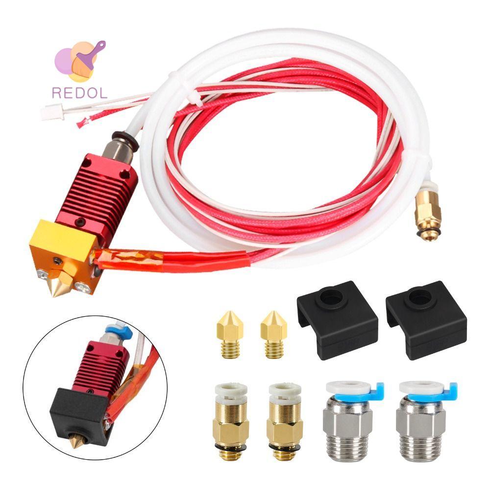 REPKG Ender-3 Hotend Kit, 0.4 มม.Ender 3 หัวฉีดซิลิโคนประกอบ Extruder, Pneumatic Couplers กับ Capric