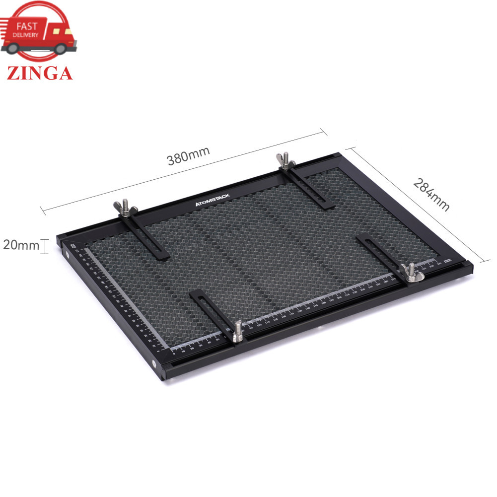 zinga-th ATOMSTACK เครื่องแกะสลักเลเซอร์ F1 โต๊ะทำงานรังผึ้ง โครงสร้างโลหะทั้งหมด แผงเหล็ก แพลตฟอร์ม