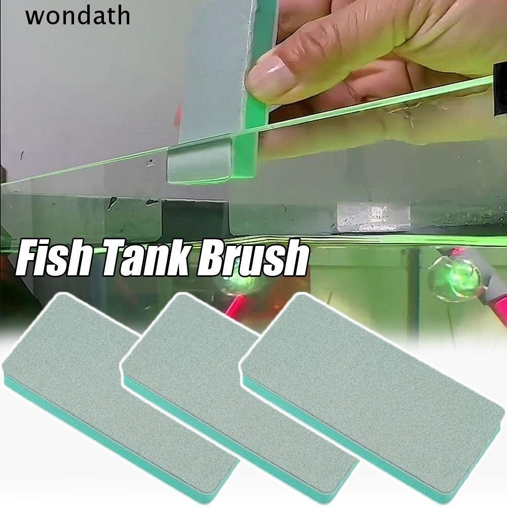 WONDA ผ้าเช็ดตู้ปลา, ไม่มีมุมตายแปรงตู้ปลา EVA, ทนทานขจัดคราบตะกรันความยืดหยุ่นสูงตู้ปลาทําความสะอาดสิ่งประดิษฐ์สําหรับทําความสะอาดเครื่องหมายน้ําบนกระจกใน