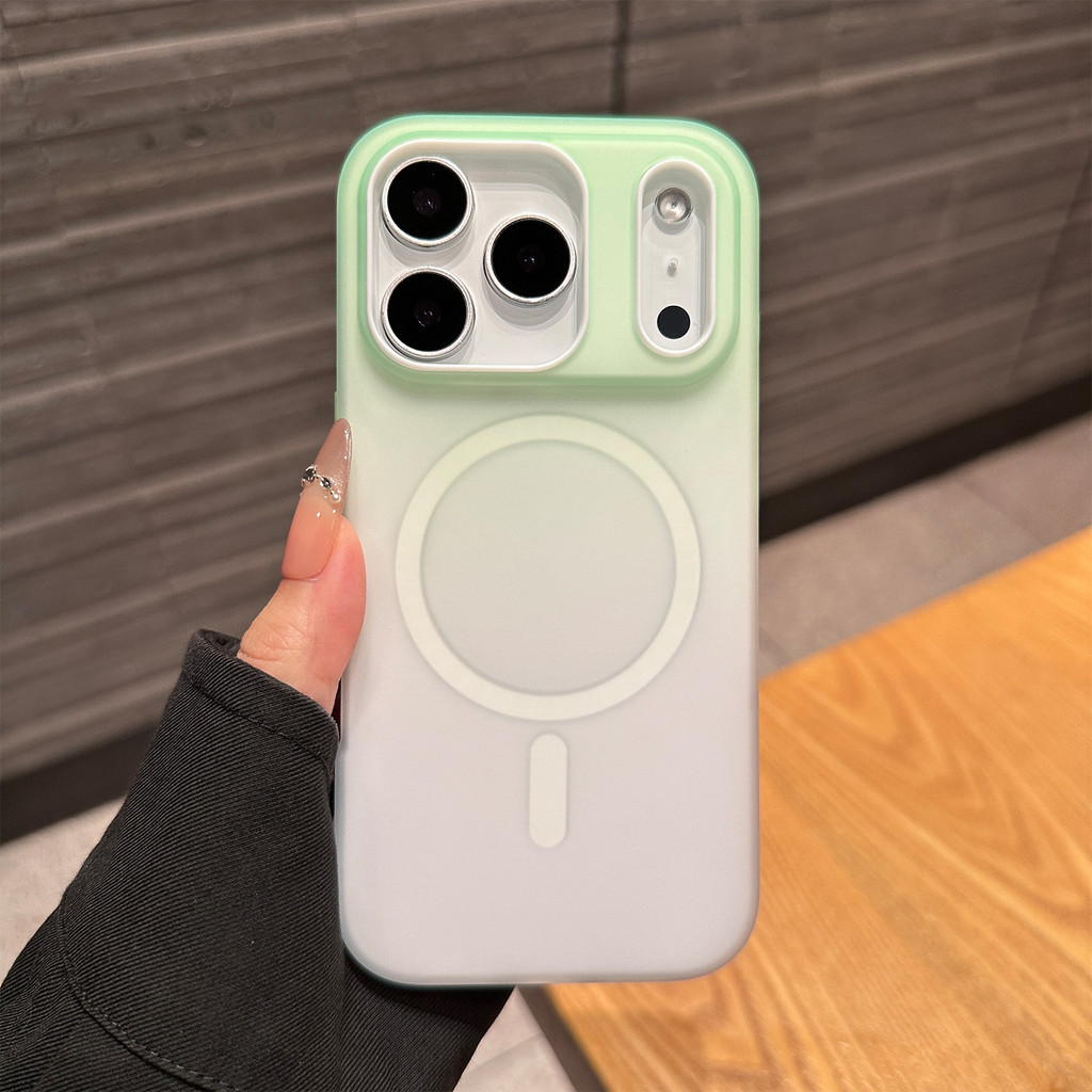 ใหม่สองในหนึ่งเดียววุ้นไล่โทนสีไร้สายแม่เหล็กชาร์จโทรศัพท์มือถือกรณีเหมาะสําหรับ ไอโฟน 11 12 13 14 15 16 17 มือโปร สูงสุด 17 อากาศ เช่าฮาร์ดเคส