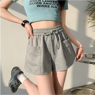 Hotgirl พร้อมส่ง กางเกงขาสั้นผู้หญิง กางเกงสายฝอ ผ้านิ่มใส่สบาย ฤดูร้อนใหม่ลำลองเอวสูง น่ารัก 3สี สไตล์เกาหลี