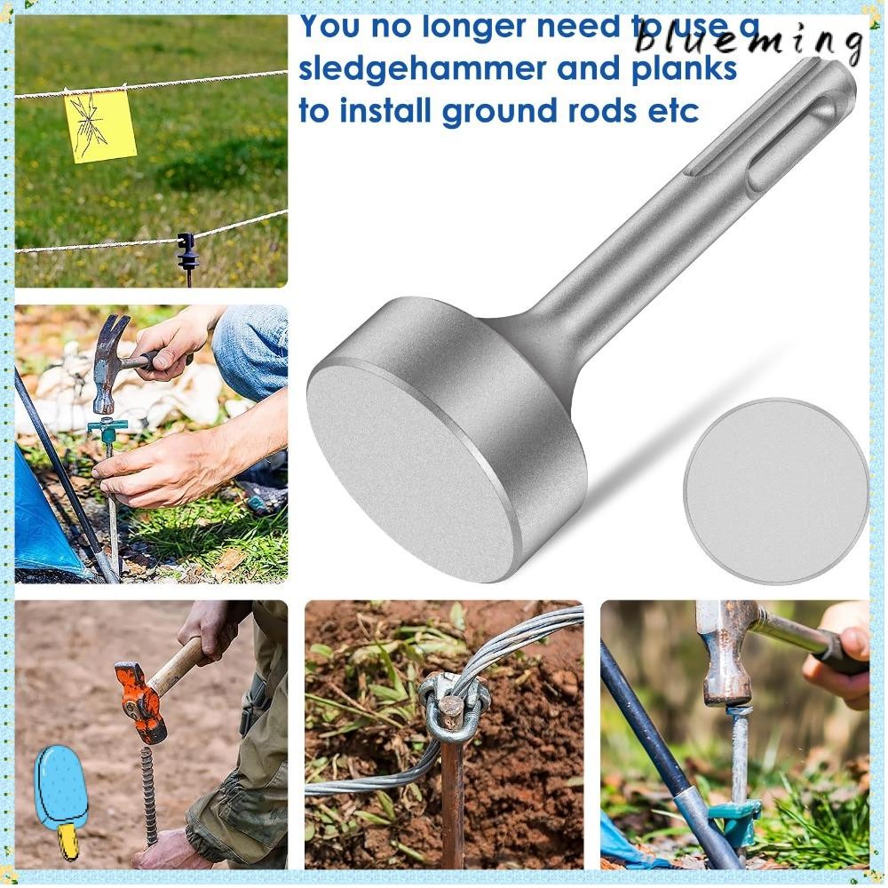 BLUEMING ค้อนเหล็ก, Silver SDS Plus Ground Rod Driver Cap, Disassembly Pad Tool Fence Posts
