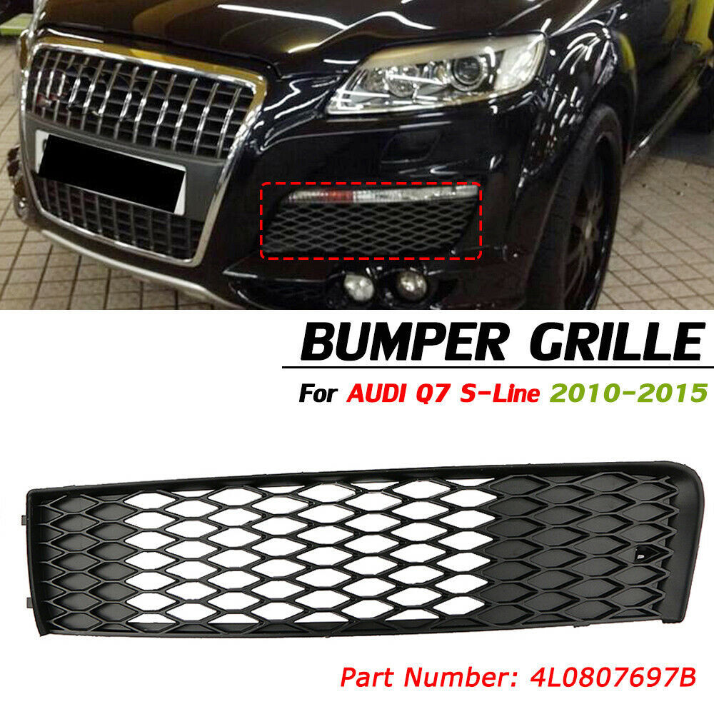 สําหรับ AUDI Q7 S-Line 2010-15 ด้านข้างกันชน Grille รังผึ้งตาข่ายฝาครอบ