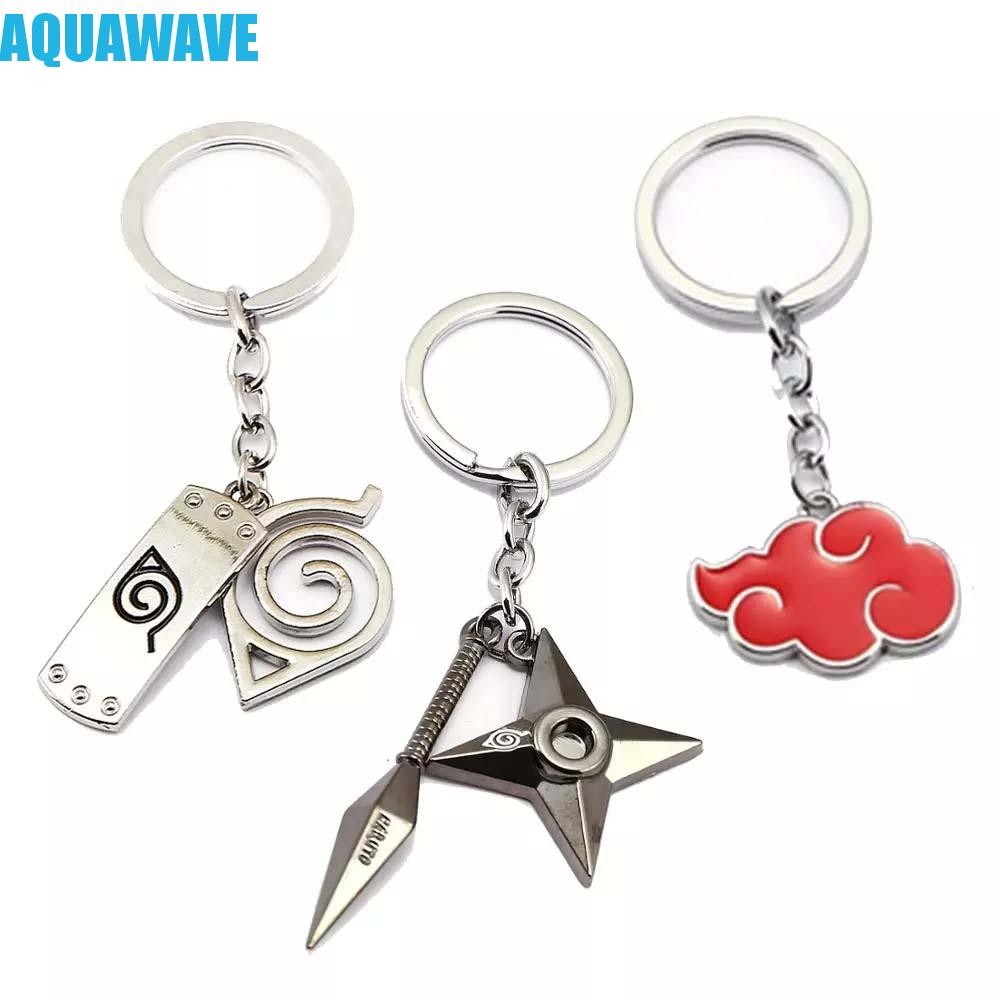 AQUAWAVE Naruto Key Rings พวงกุญแจพิเศษกระเป๋าจี้ของขวัญพวงกุญแจรถพวงกุญแจโลหะการ์ตูน Naruto