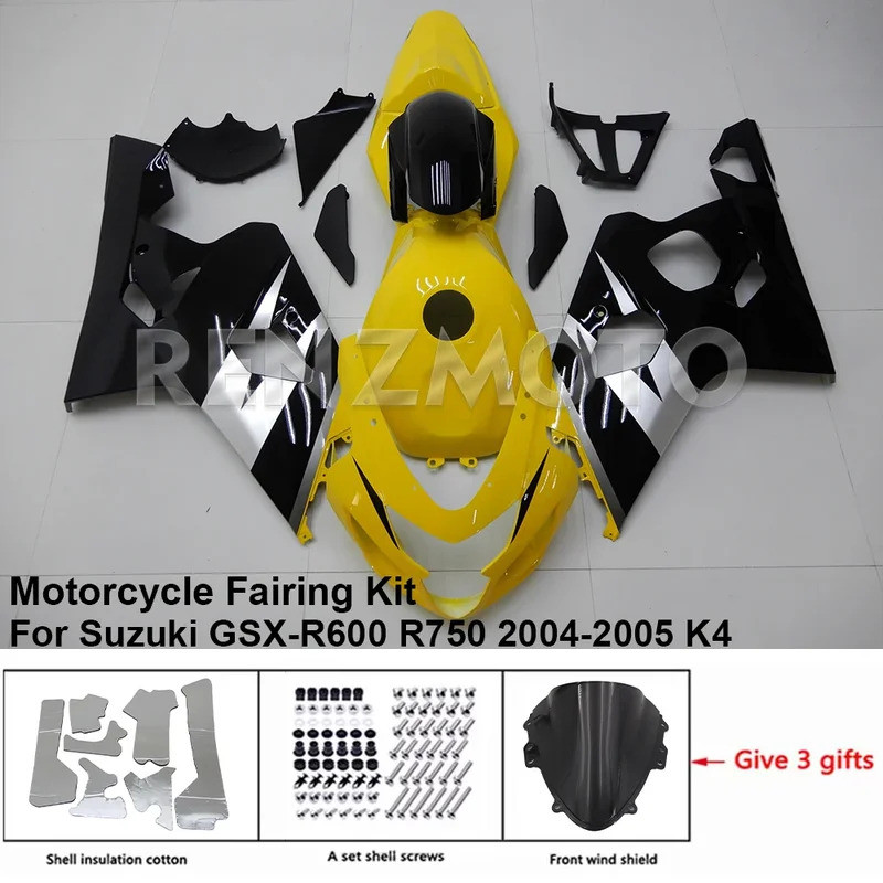 For SUZUKI GSXR 600 750 04-05 K4 K5 Fairing R/Z S4GC09 Motorcycle Set Body Kit decoration Plastic Gu