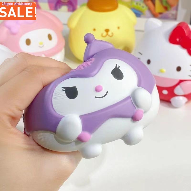 A00210 สกุชชี่ สไลม์ ทาบะสกุชชี่ ดินเบา สลาม สกุชชี่หนึบ squishy ซาลาเปา ของเล่นจิ๋ว สกุชชี่พีช