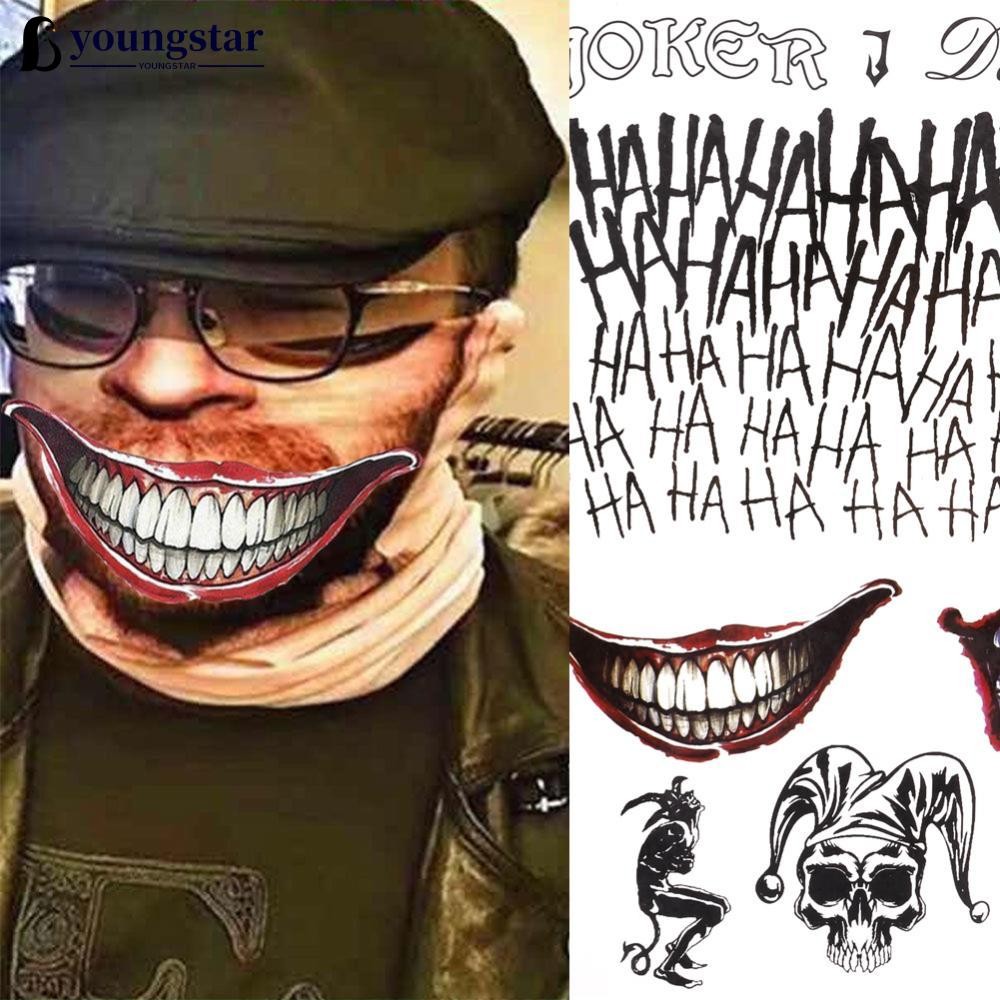 ชุดคอสเพลย์ Batman Halloween กับ Joker พร้อมสติกเกอร์ temporary tattoo เพื่อความสนุกในการประดับตกแต่