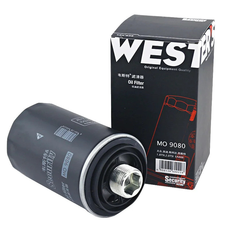 WESTGUAR MO9080 กรองน้ํามันสําหรับ VW Golf V VI 2.0T Tiguan สําหรับ Skoda Octavia Leon 1.8T 2.0T Aud