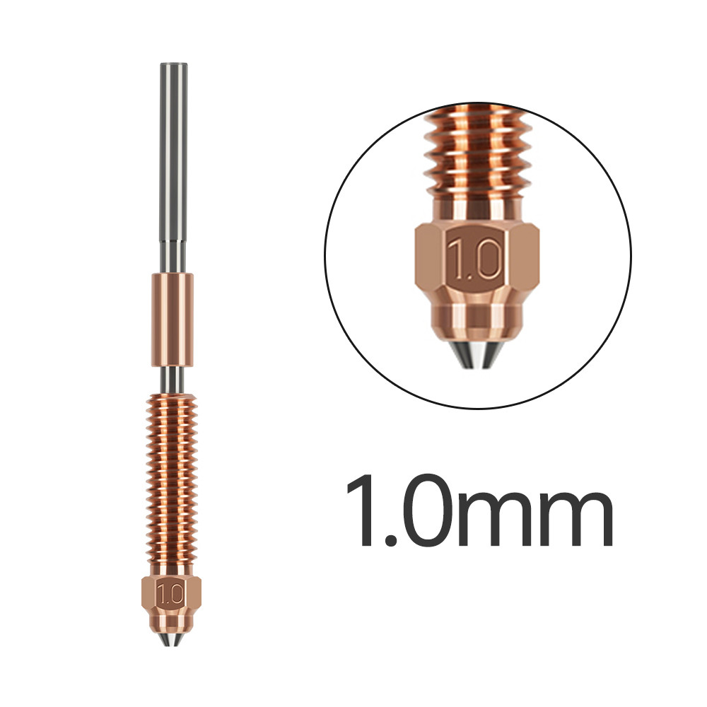 อุปกรณ์เสริมหัวฉีดเครื่องพิมพ์ 3D HXBER 0.2 มม. CZ ทองแดง เหล็กชุบแข็งเคลือบเข้ากันได้กับ K1C/ K1 Ma