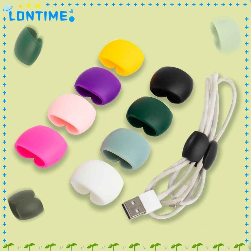 LONTIME คลิปม้วนสาย, ตัวป้องกันสายเคเบิลมัลติฟังก์ชั่นชุดหูฟัง, ตัวป้องกันสายไฟยางแบบไขลานร้อน