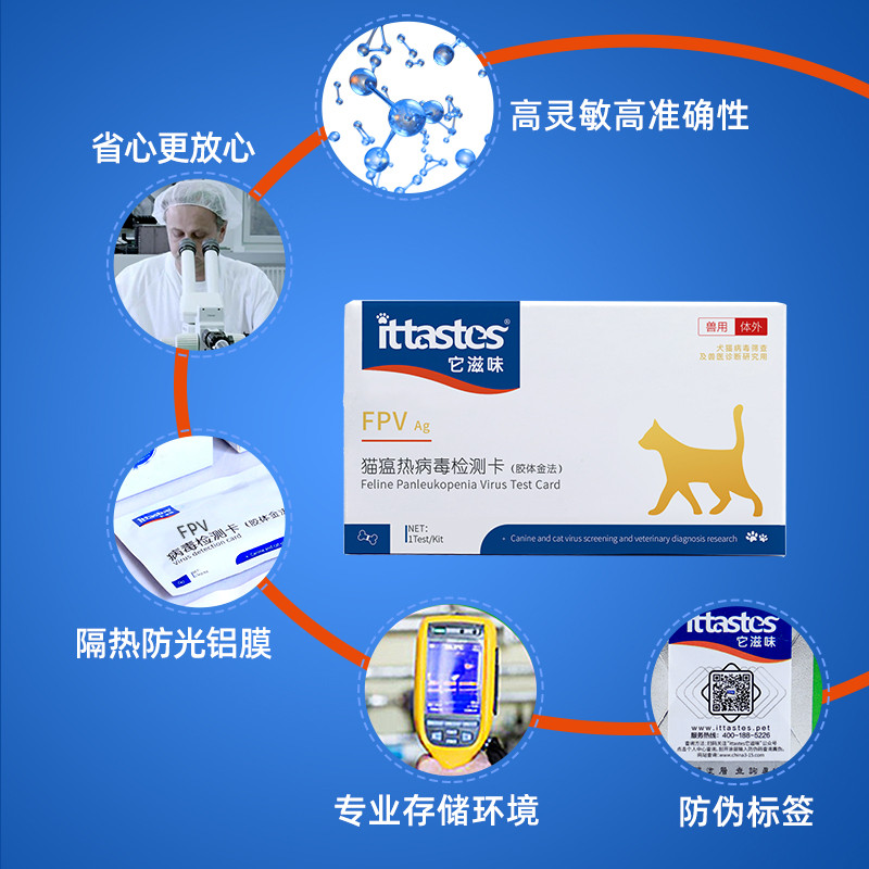 กระดาษทดสอบโรคระบาดแมว Cat Plague Virus Test Card FPV ขนาดเล็ก กระดาษทดสอบไวรัส Cat Vomiting Rare An