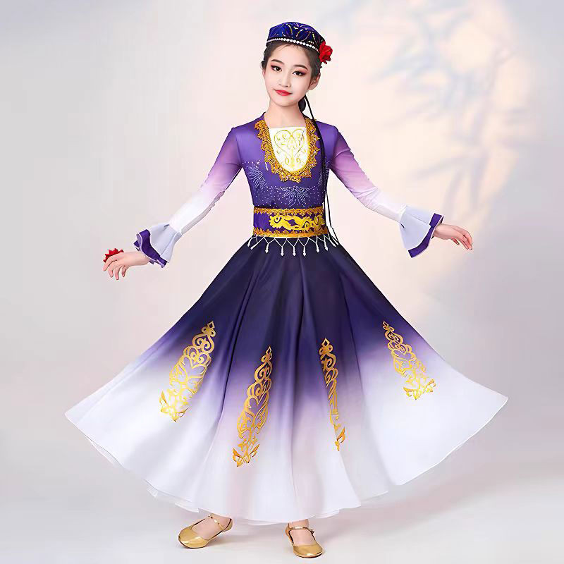 儿童服 Xinjiang新出服กลอง56表ร่วมเก้าเก้าสิบเอ็ด维 Kese Tangem Jund大摆件เด็ก Xinjiang เครื่องแต่งกาย inspire 5