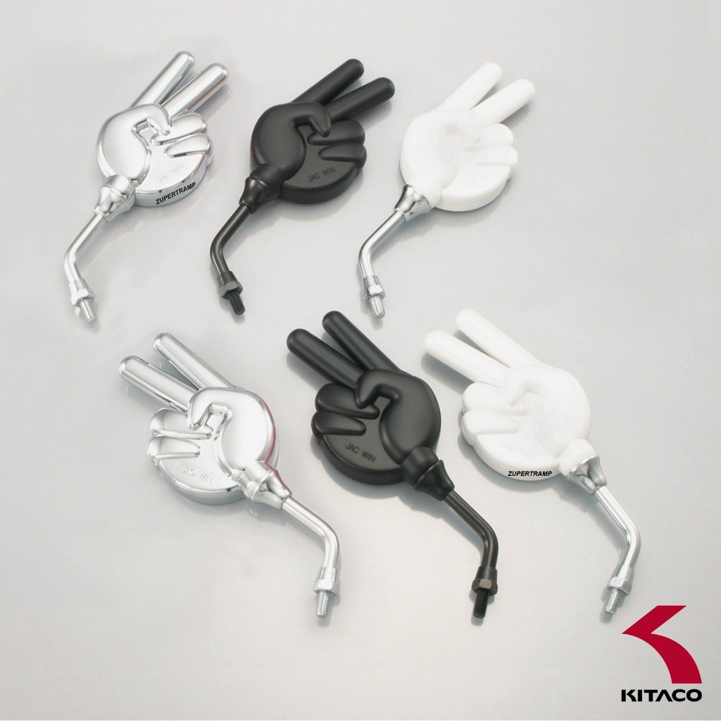 กระจกมองหลัง KITACO รุ่น ชูสองนิ้ว แท้ ใหม่ (1 คู่)