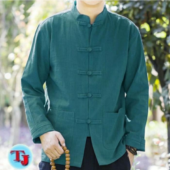 KUNGFU IPMAN CHINESE KOKO SHIRT สําหรับผู้ชายผู้ใหญ่, PLAIN, ทันสมัย, แขนเสื้อยาว - Tosca, M