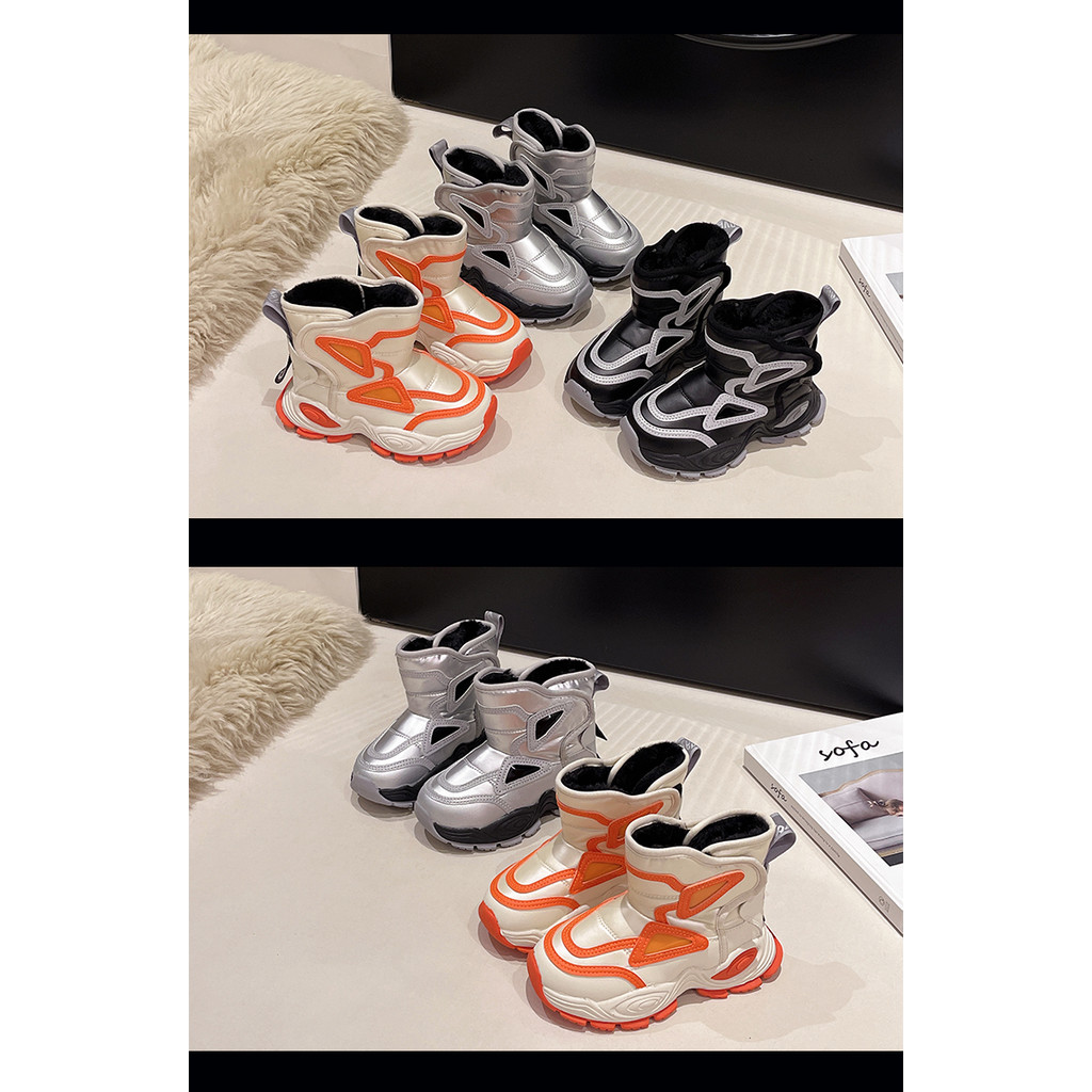 รองเท้าหิมะเด็ก ขนหนาม กันน้ำ นุ่มนวล เหมาะสำหรับฤดูหนาว - รูปที่ 6
