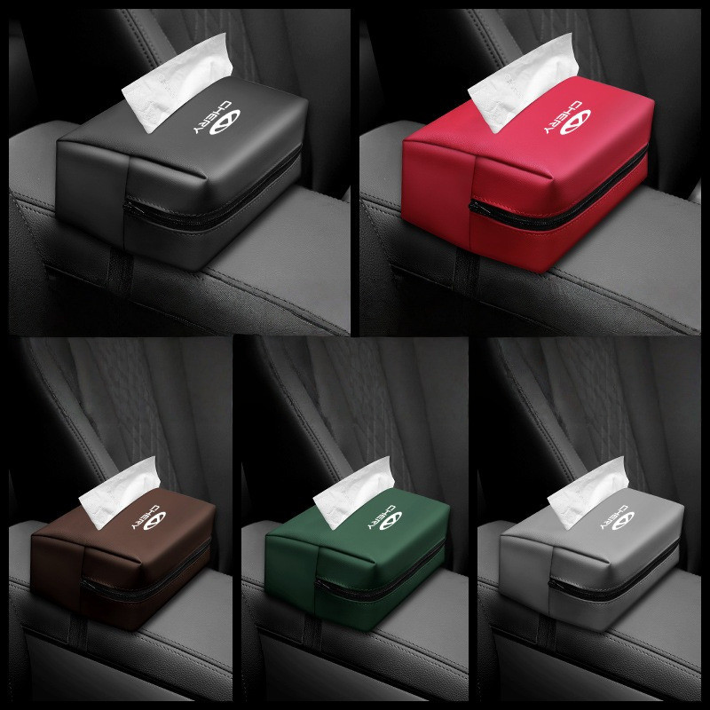 สําหรับ Chery Jaecoo 5 Jaecoo J5 Jaecoo 5 EV Omoda 5 E5 Omoda C9 J7 Jaecoo 6 EV ที่ใส่ทิชชูในรถ หนัง