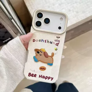 เคสกันกระแทก ลายคาวบอยปักสุนัข พร้อมสายคล้องมือ สำหรับ iPhone 17​promax 16 15Plus 14 13 12
