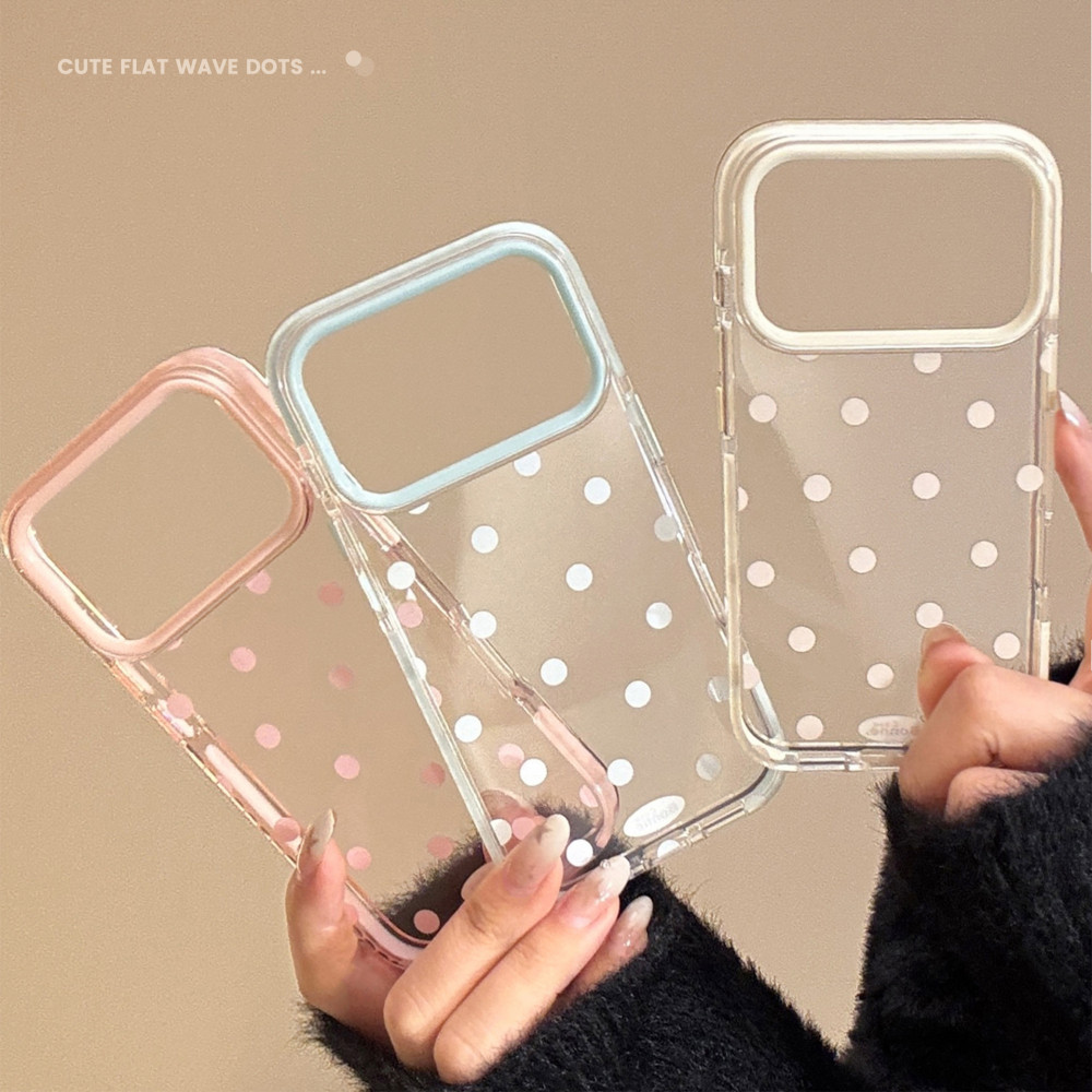 Ins Candy Color Polka Dot IPhone Case สําหรับ iPhone 17 Pro Max 17 Pro 17 16 Pro Max 16 Pro 16 15 14 13 12 11 กันกระแทกเลนส์ป้องกัน Sof Tpu ฝาหลัง