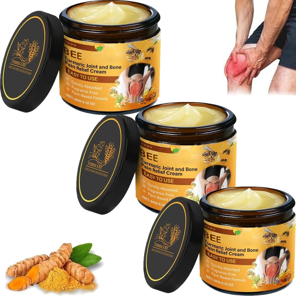 3 creme per alleviare il dolore alle ossa e alle articolazioni della curcuma, veleno d'api e curcuma