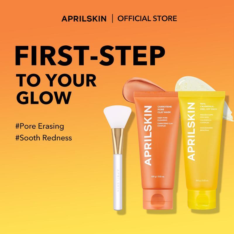 APRILSKIN Glow Booster Mask Duo - Clay Mask Gentle Peel Pore Care Radiant Skincare