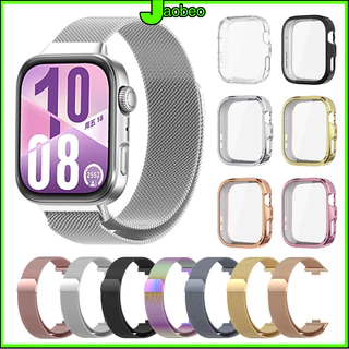 【สาย+เคส】กรณี TPU อ่อน สายรัดโลหะลูป Milanese for Huawei Watch Fit 4/Fit 4 Pro/Fit 3 แถบแม่เหล็กสแตนเลส ปกป้องกันหน้าจอ