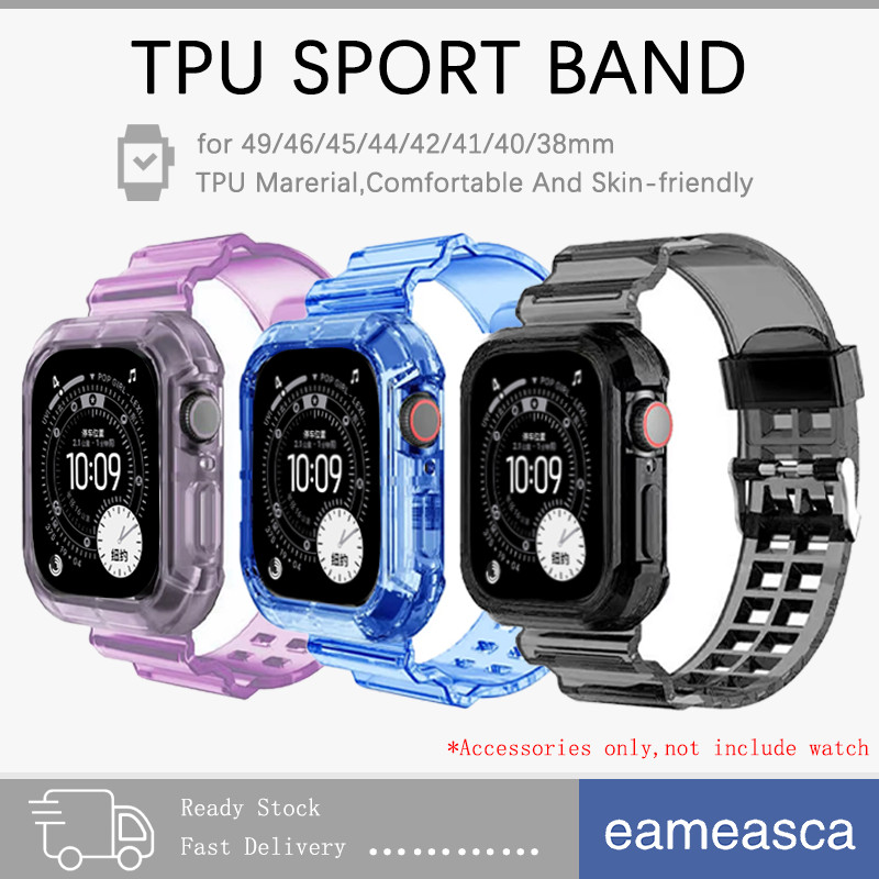 สาย สายนาฬิกาข้อมือ แบบใส พร้อมเคส for IWatch Ultra 3 SE 3 Apple Watch Series 11 10 9 8 7 46 มม 44 มม.42 41 มม.40 38 มม.