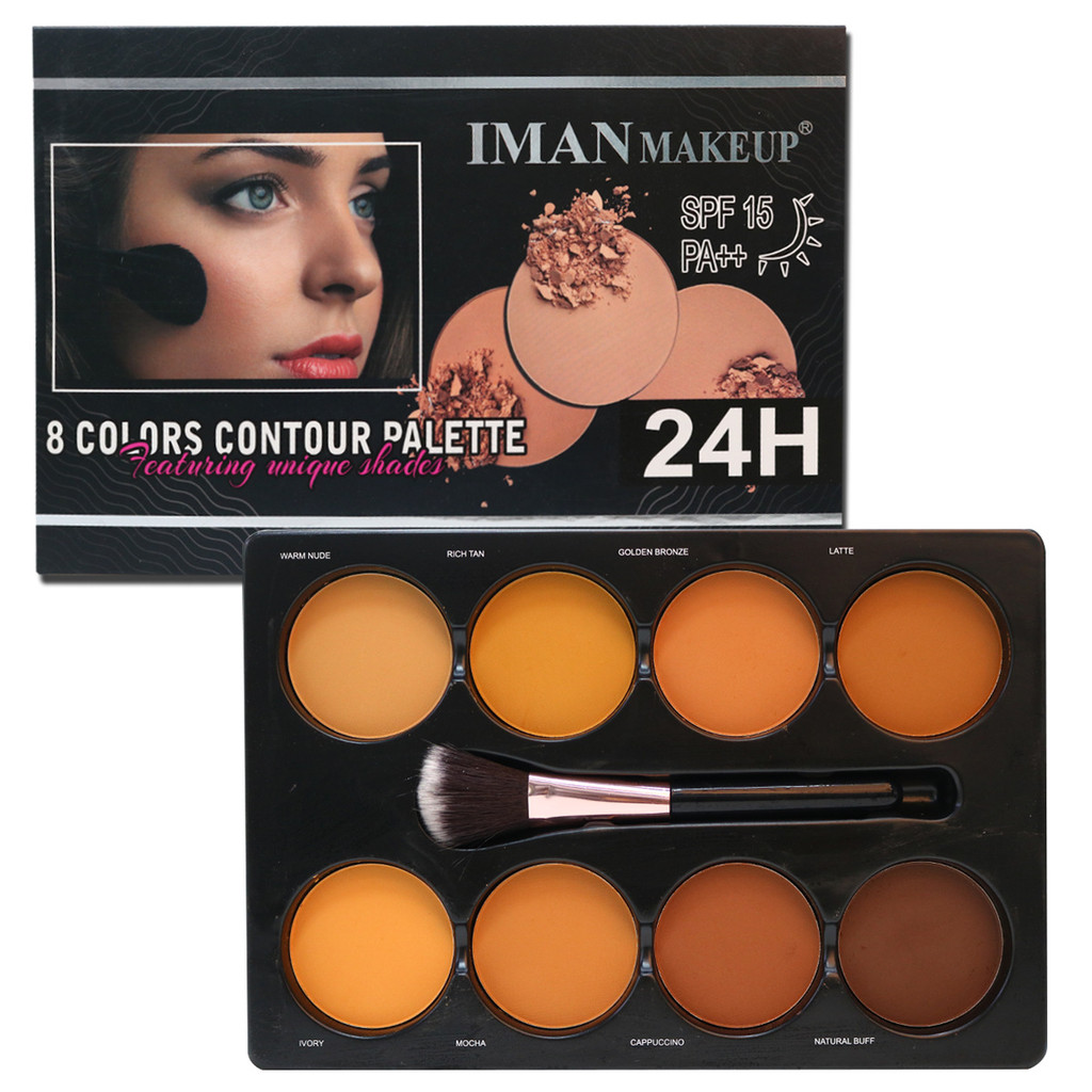 IMAN8 Ribbon Brush Pressed Powder คอนซีลเลอร์แต่งหน้าคอนซีลเลอร์ Highlighter Brightening สามมิติ 10.