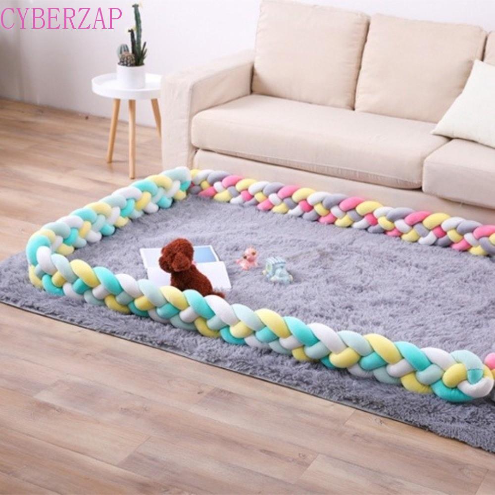 CYBERZAP Bed Bumper, Breathable Handmade Cot กันชนเปลเด็ก Anti-Collision Skin-friendly Soft Plush Cr