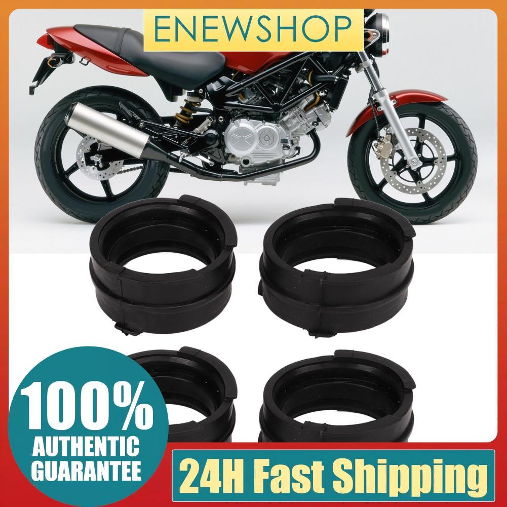 4 ชิ้นท่อร่วมไอดีคาร์บูเรเตอร์รองเท้าข้อต่อยางสีดำสำหรับ Magna VTR250 VT250 MC20 VT250F VTZ250