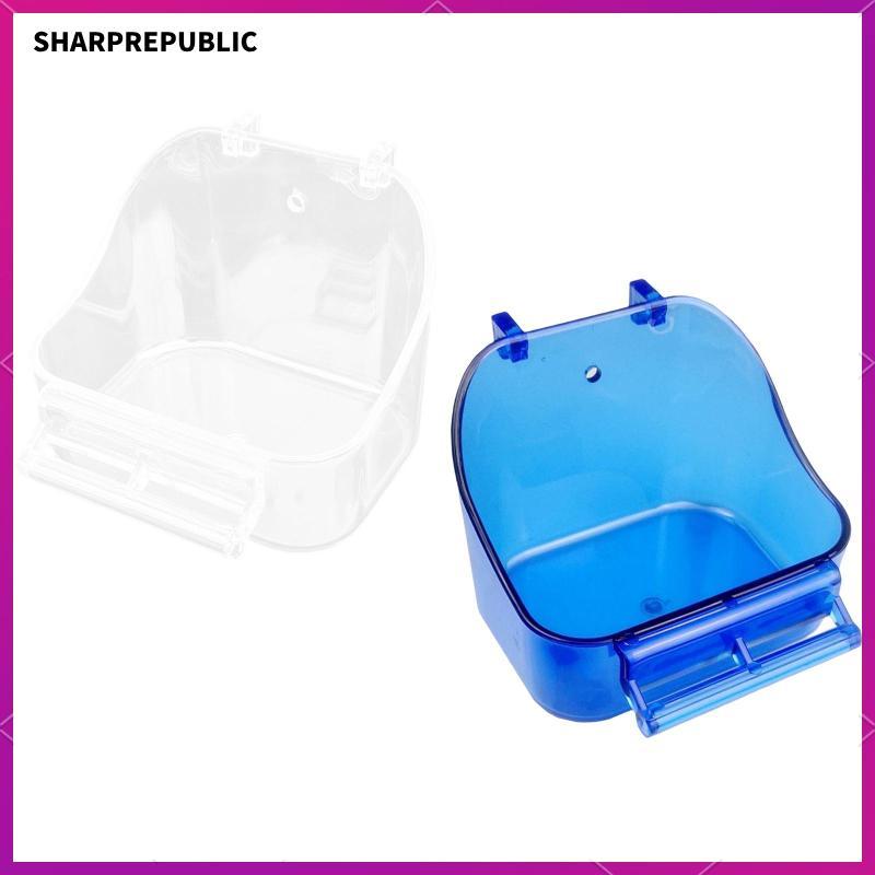 [Sharprepublic] Feeder Parrot Feeding Station Finch Foraging Feeders Drinker Hanger for Small Animal