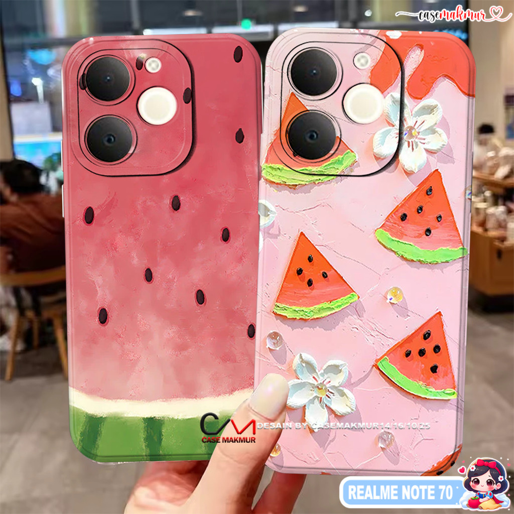 Softcase Realme Note 70 4g 2025 / Note 60 / C67 / C63 / C61 - เคสยืดหยุ่นลายแตงโมน่ารัก