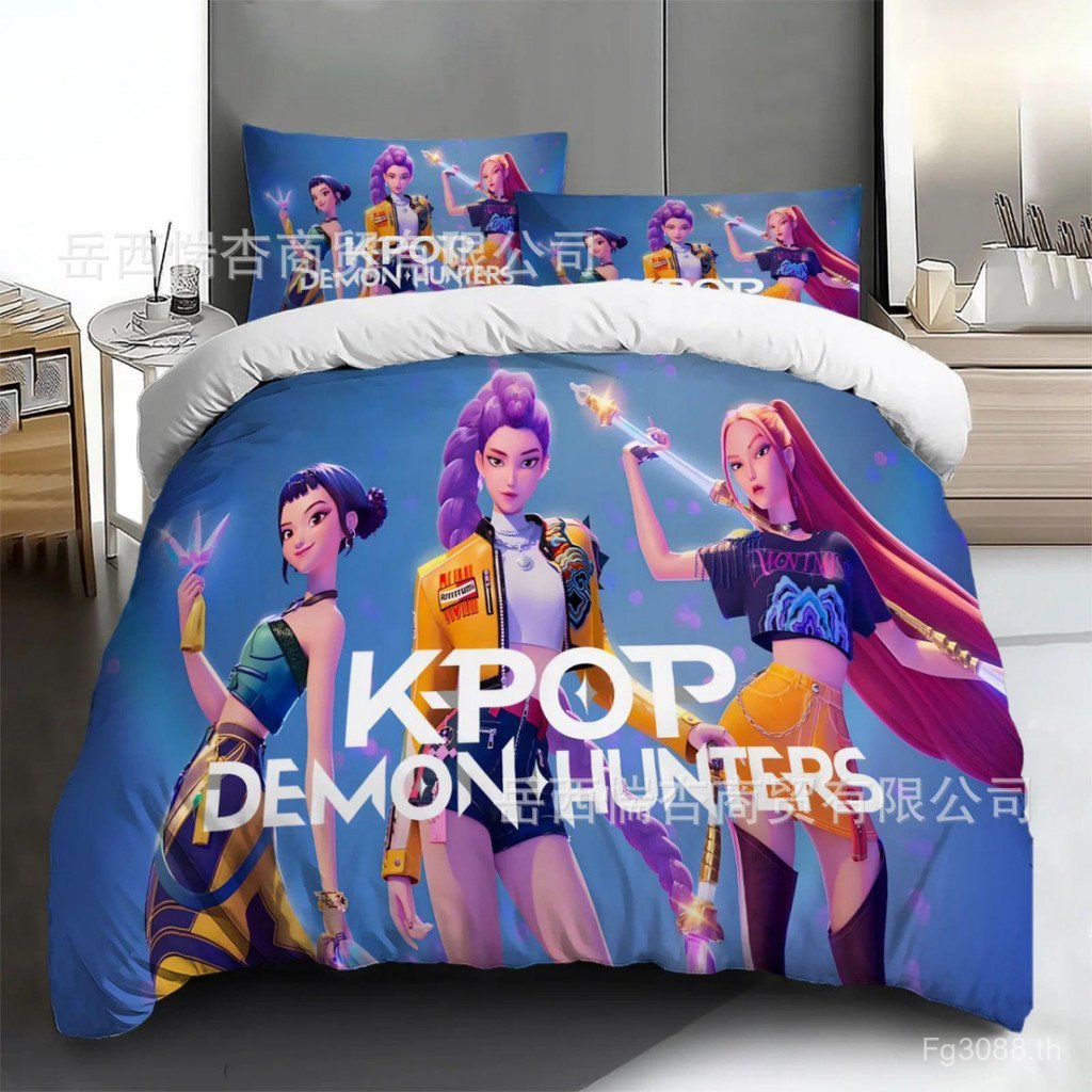 ผ้าห่มอะนิเมะปีศาจพร้อมปลอกหมอนลายแม่มดแอปริคอท ออกแบบเฉพาะสำหรับเตียงนอน CS5Z