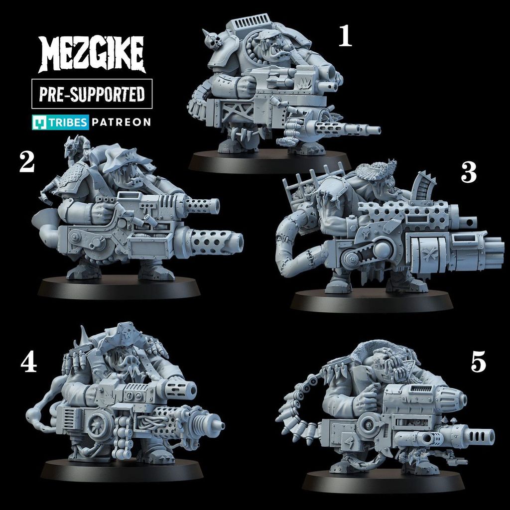 Warhammer Orc Commando Lightning Boy 3d Printing Resin White Model (ไม่ได้ทาสี) V27I