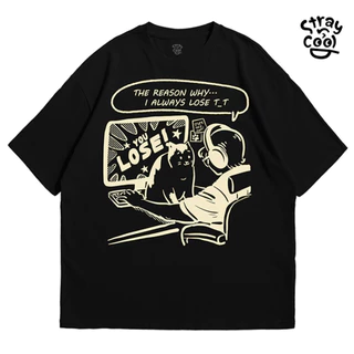 Strayandcool เสื้อยืดโอเวอร์ไซส์ "GG EZ" Oversized T-shirt