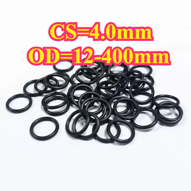 CS4.0mm แหวนซีลยาง O-ring O-ring OD12-400mm แหวนซีลน้ํามันไนไตรล์, ปะเก็นสีดํากันน้ําและทนอุณหภูมิสู