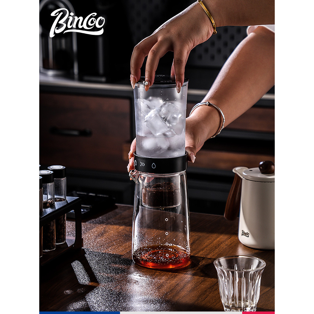 Bincoo Ice Drip Coffee Maker Cold Brew Coffee Drip Filter Pot Ice Brew Drip Teapot Low Temperature S
