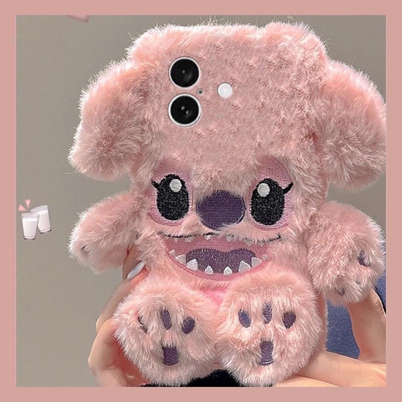 Stitch Plush เหมาะสําหรับ Apple 16promax เคสโทรศัพท์น่ารัก 15 Samsung S24Ultra เคสป้องกัน 25.10.28