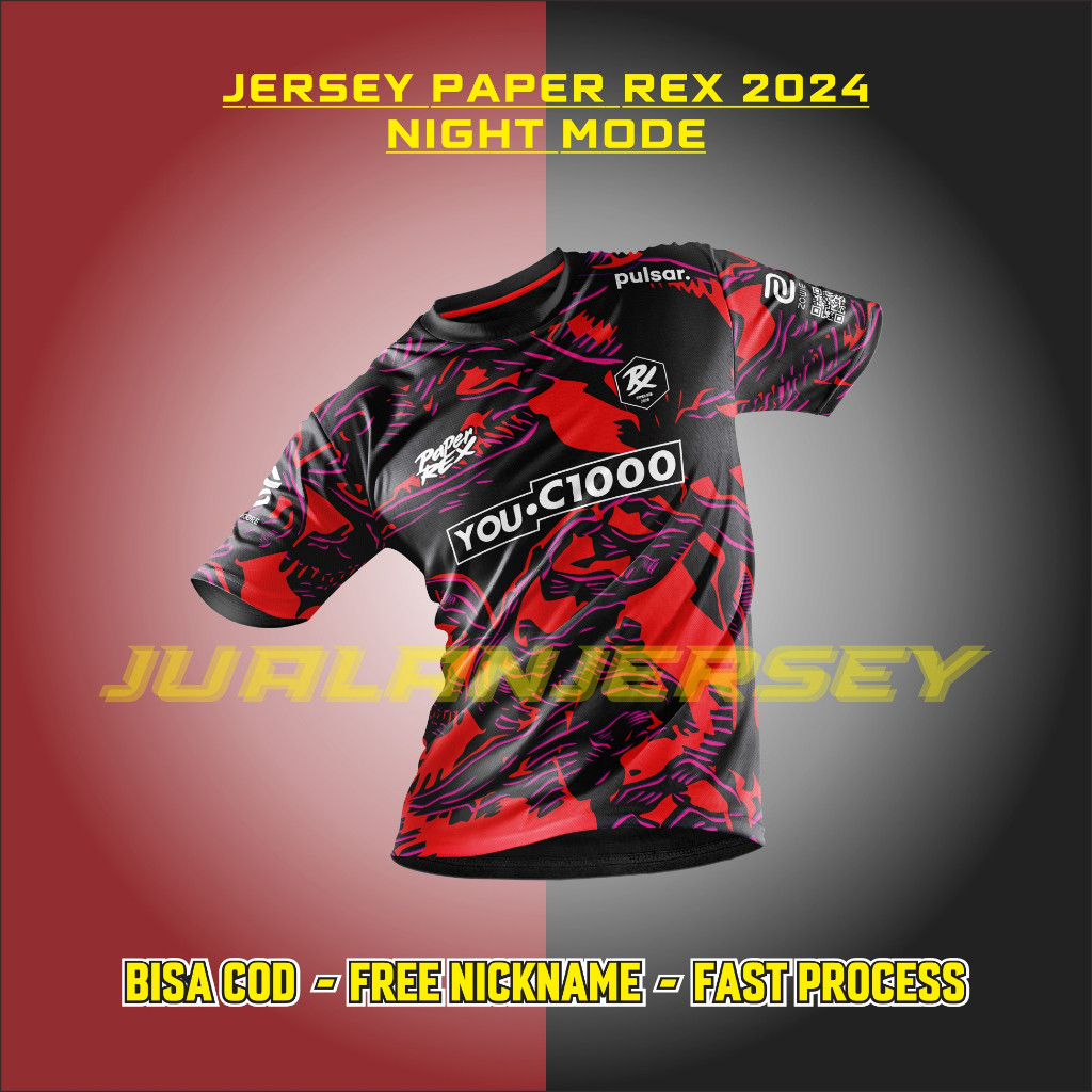 PRX PAPER REX 2024 เสื้อแข่ง VALORANT MASTER MADRID ฟรีชื่อและหมายเลขที่กําหนดเอง